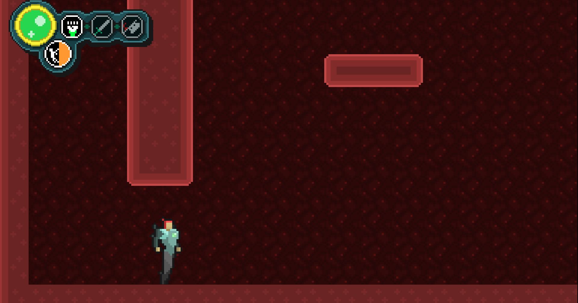 Gameplay featuring Lux, the main character of Chemoblade